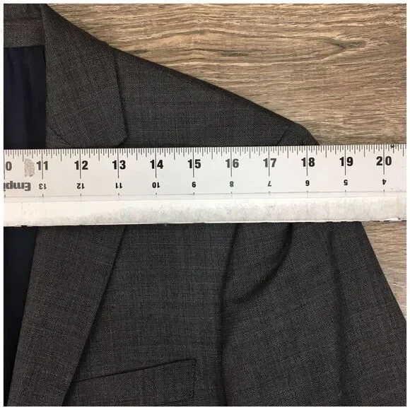 J CREW Mens Blazer Sport Coat Casual Jacket Size 38R‎ Gray Wool Suit THOMPSON